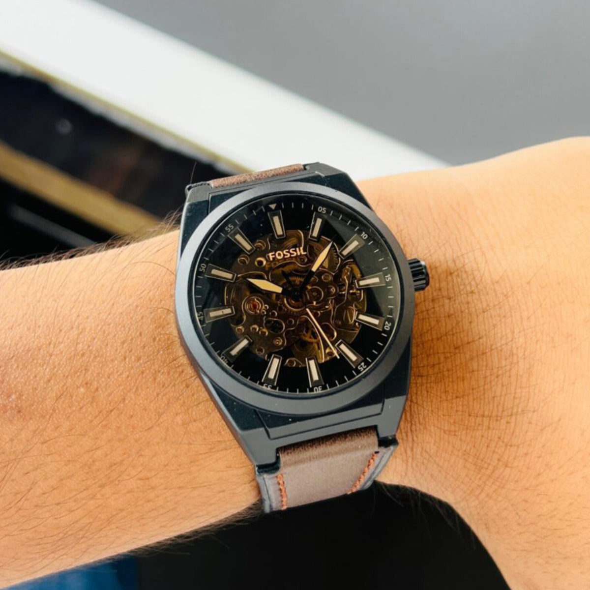 FOSSIL EVERETT BROWN (AUTOMATIC)