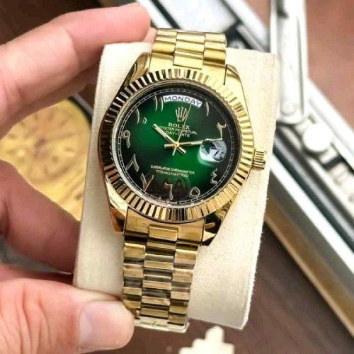ROLEX DAY DATE GREEN GOLD ARABIC (CELL MODEL)