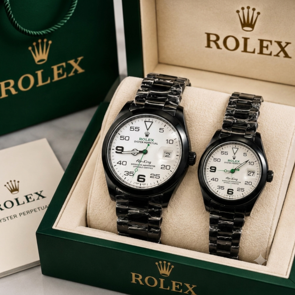ROLEX AIR-KING BLACK (COUPLE WATCH)