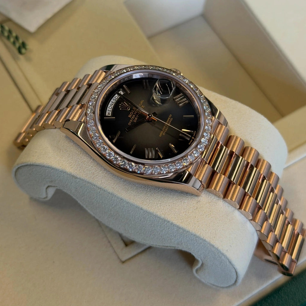 ROLEX DAY DATE CHOCOLATE BLACK DIAMOND (CELL MODEL)