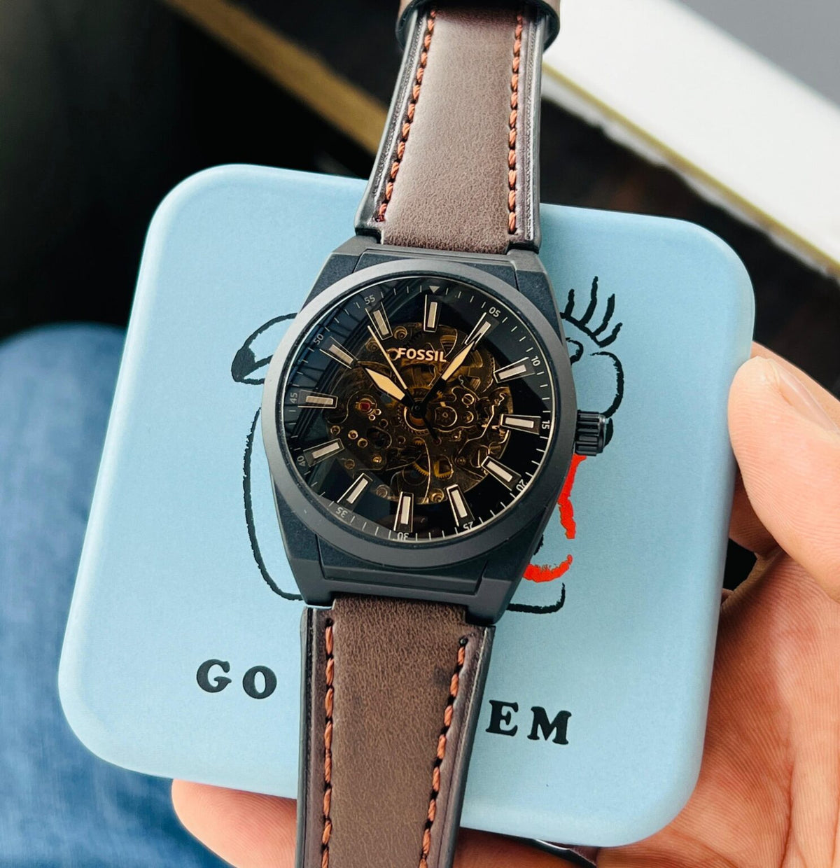 FOSSIL EVERETT BROWN (AUTOMATIC)
