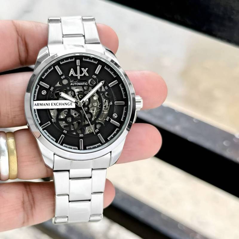 ARMANI EXCHANGE HAMPTON AUTOMATIC SILVER BLACK
