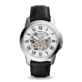 FOSSIL GRANT SILVER BLACK AUTOMATIC WATCH