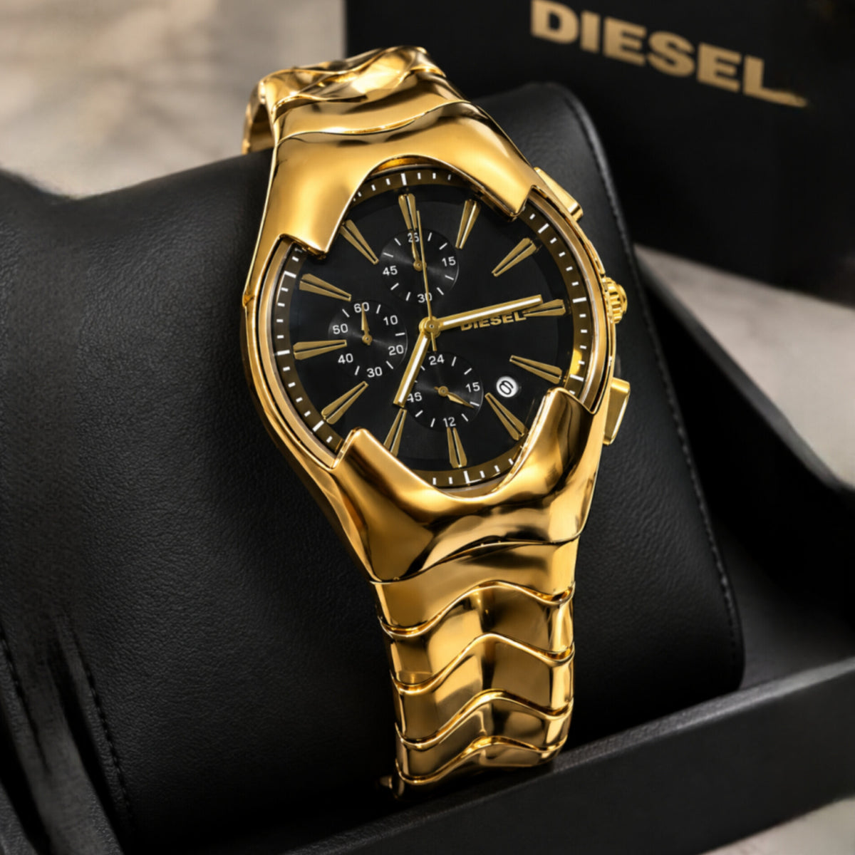 DIESEL MERCURIAL CHRONOGRAPH ( GOLD BLACK)