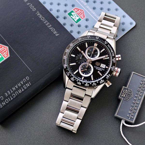 TAG HEUER CALIBAR 16 SILVER BLACK (JAPAN OG MACHINE)