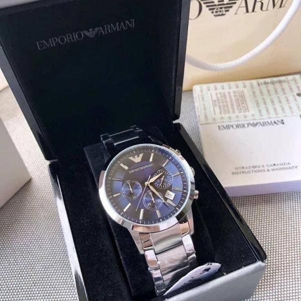 EMPORIO ARMANI SILVER BLUE