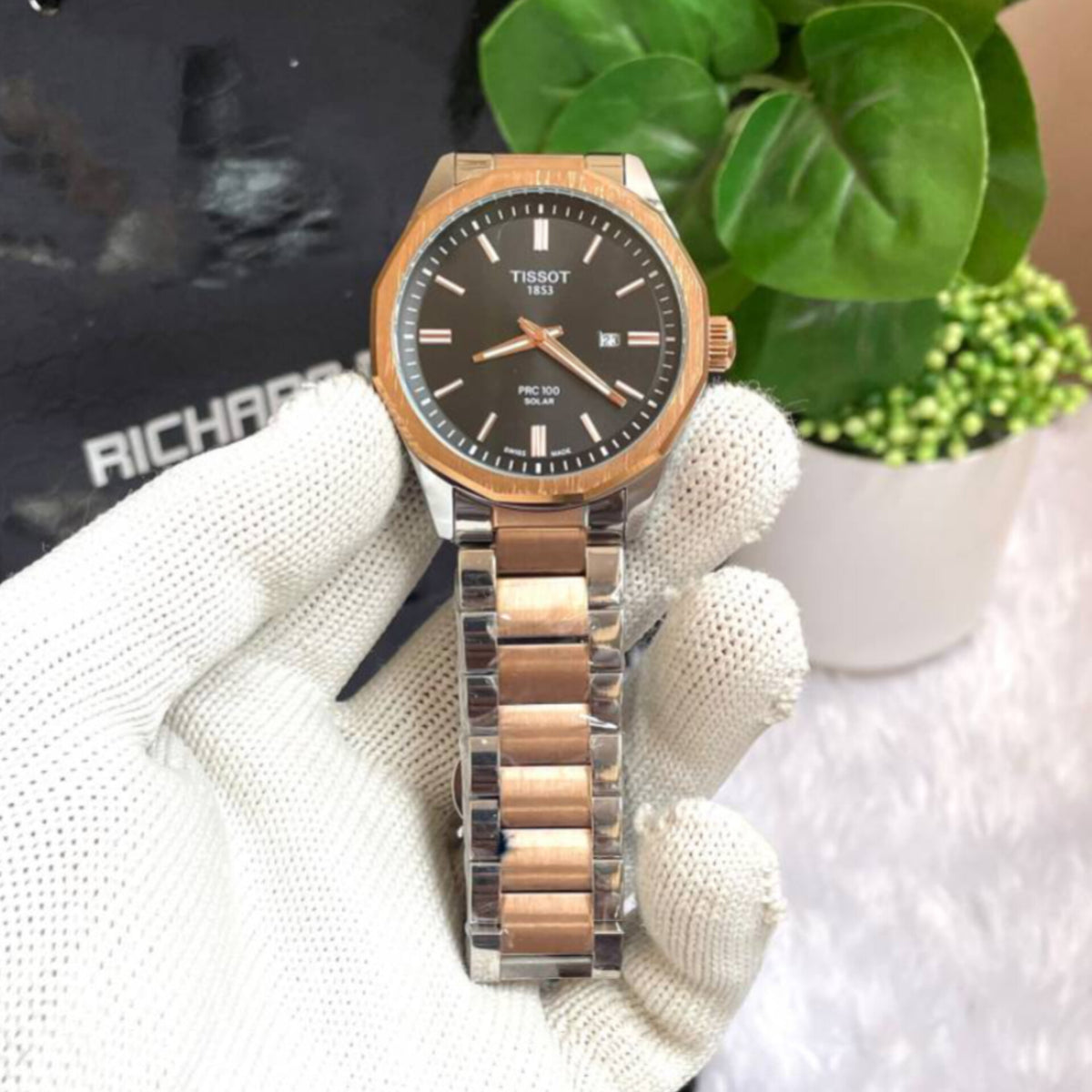 TISSOT PRC SOLAR (TWO TONE BLACK)