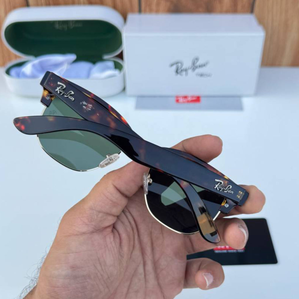 RAYBAN TIGER GREEN SUNGLASSES WITH ORIGINAL BOX AND KIT