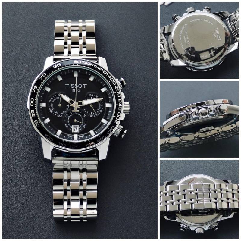 TISSOT 1853 SUPER SPORT CHRONOGRAPH WATCH (SILVER BLACK)