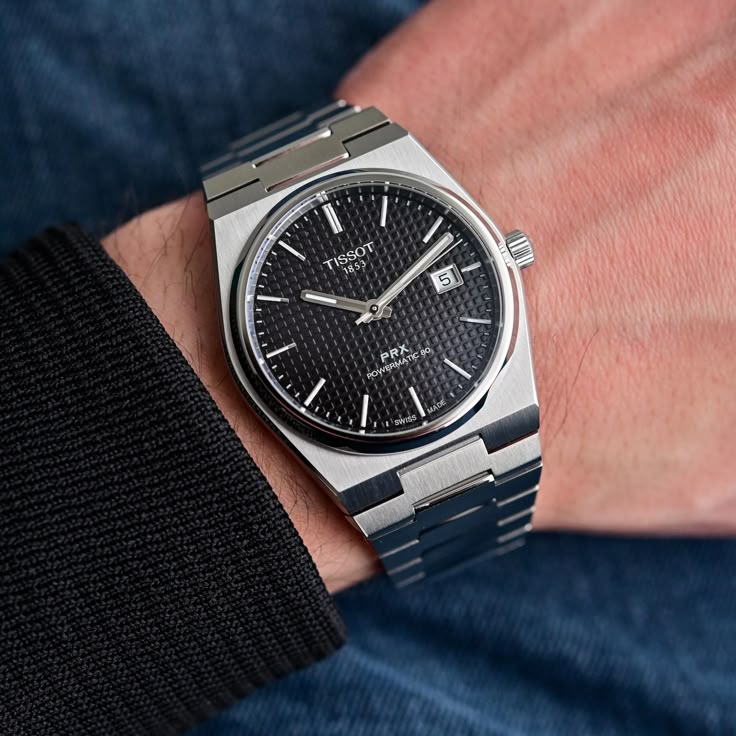TISSOT PRX POWERMATIC WATCH (SILVER BLACK)