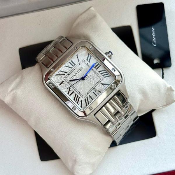 CARTIER SANTOS WHITE SILVER (JAPAN OG MACHINE)