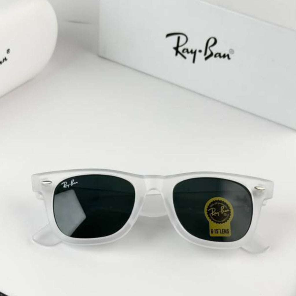 RAYBAN ICE BLACK SUNGLASSES WITH ORIGINAL BOX AND KIT