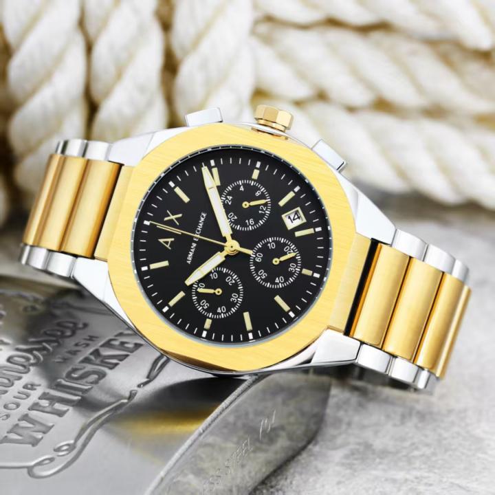 ARMANI EXCHANGE CHRONOGRAPH GOLD BLACK