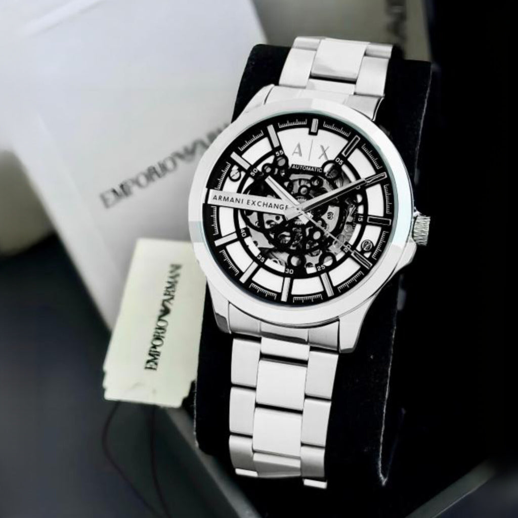 ARMANI EXCHANGE AUTOMATIC SILVER BLACK
