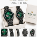 ROLEX DATE JUST BLACK (COUPLE WATCH)