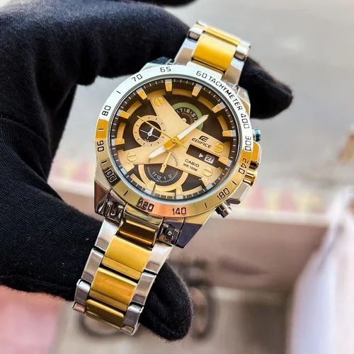 EDIFICE CASIO EFR-540 SILVER GOLD WATCH