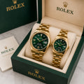 ROLEX AIR-KING GOLD GREEN (COUPLE WATCH)