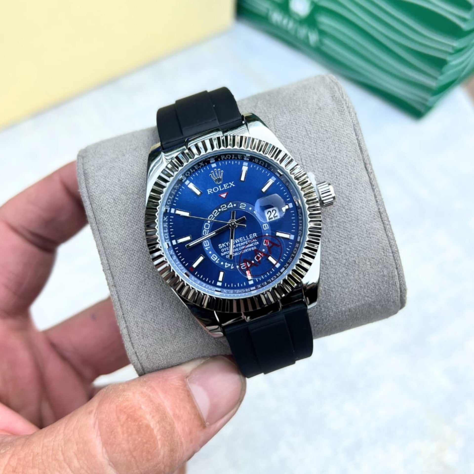 ROLEX SKY DWELLER SILVER BLUE (CELL MODEL)