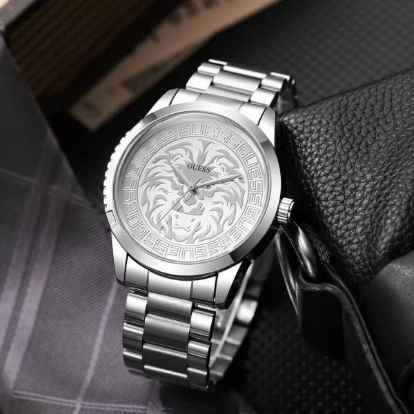 GUESS SIGMA LION WATCH (SILVER)