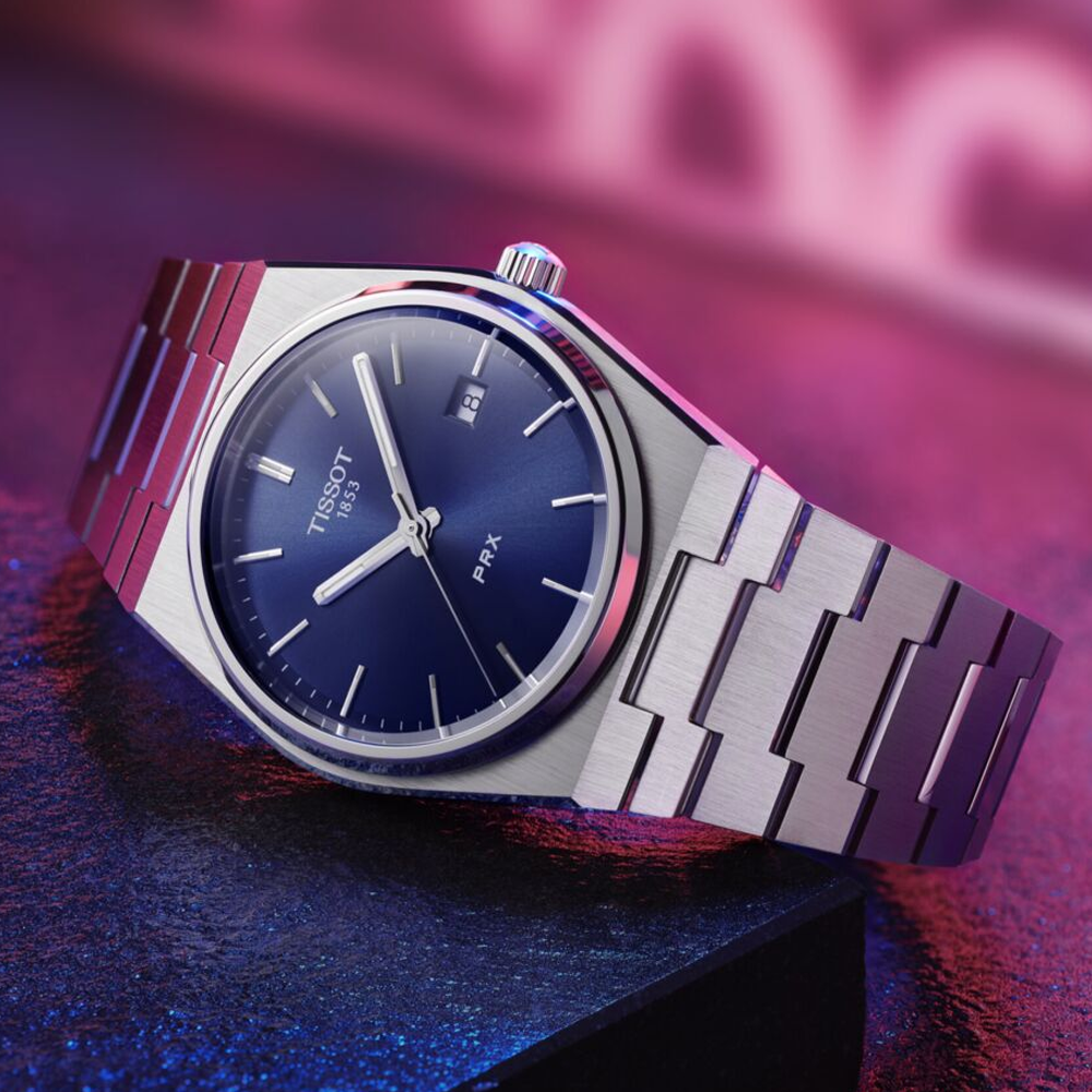 TISSOT PRX POWERMATIC WATCH (SILVER BLUE)