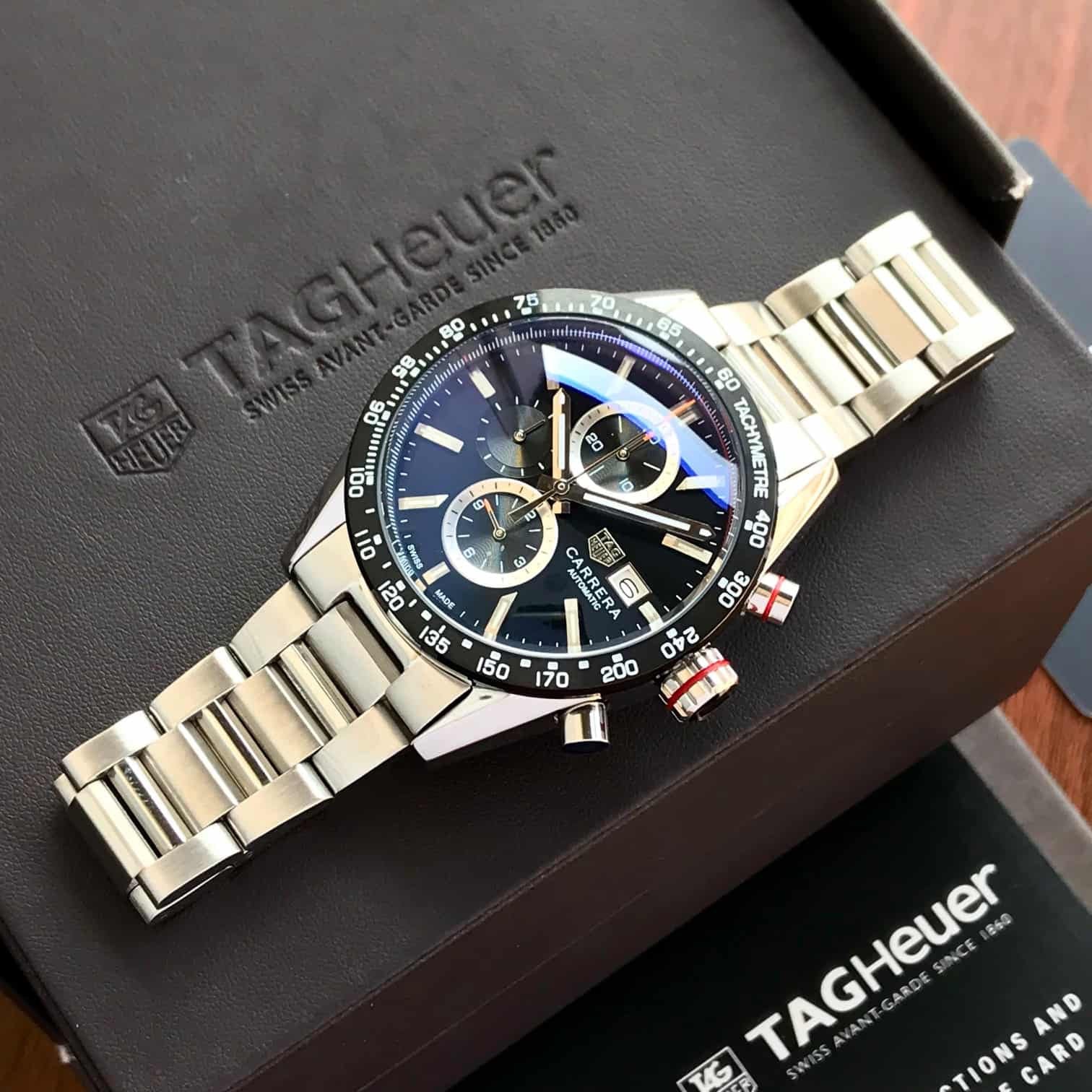 TAG HEUER CALIBAR 16 SILVER BLACK (JAPAN OG MACHINE)
