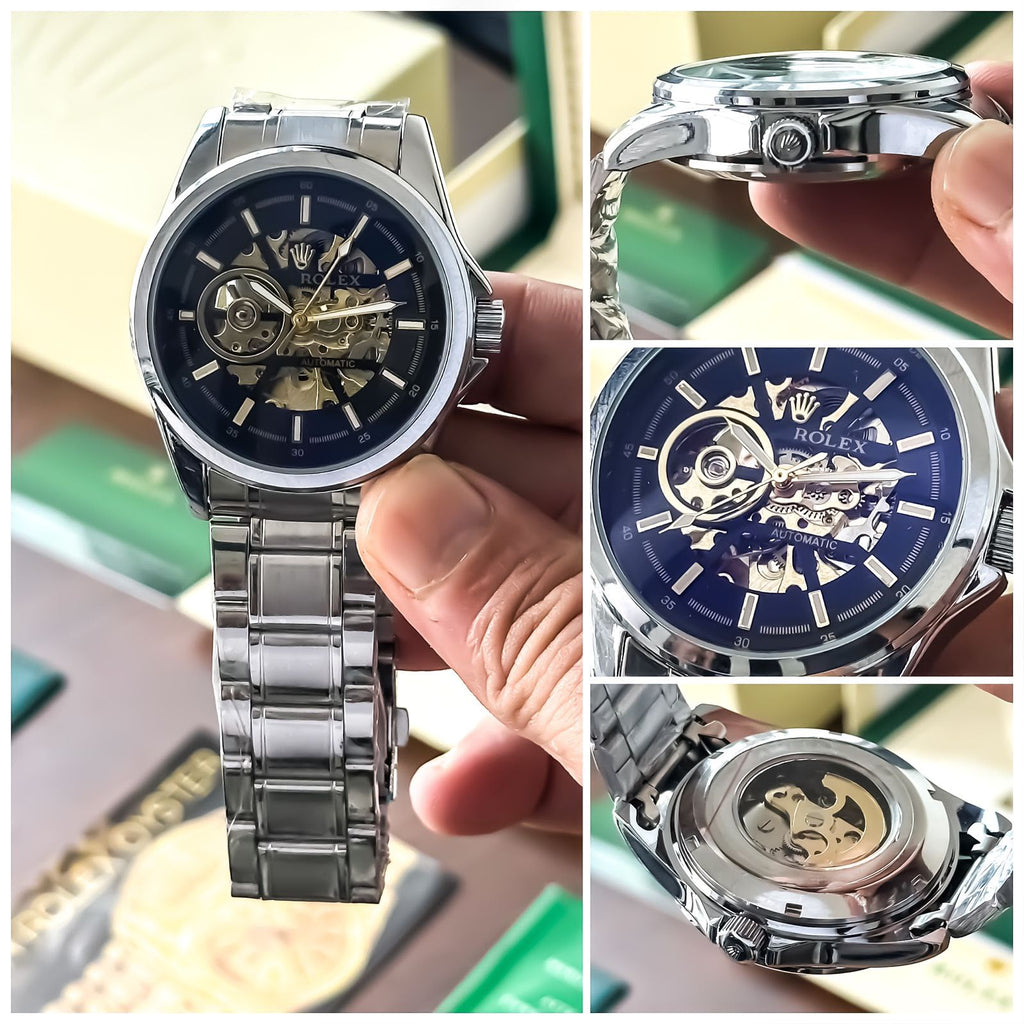 ROLEX CLASSIC SILVER BLACK (AUTOMATIC)