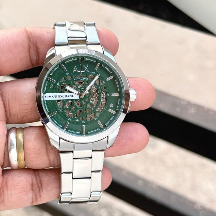 ARMANI EXCHANGE AUTOMATIC SILVER GREEN
