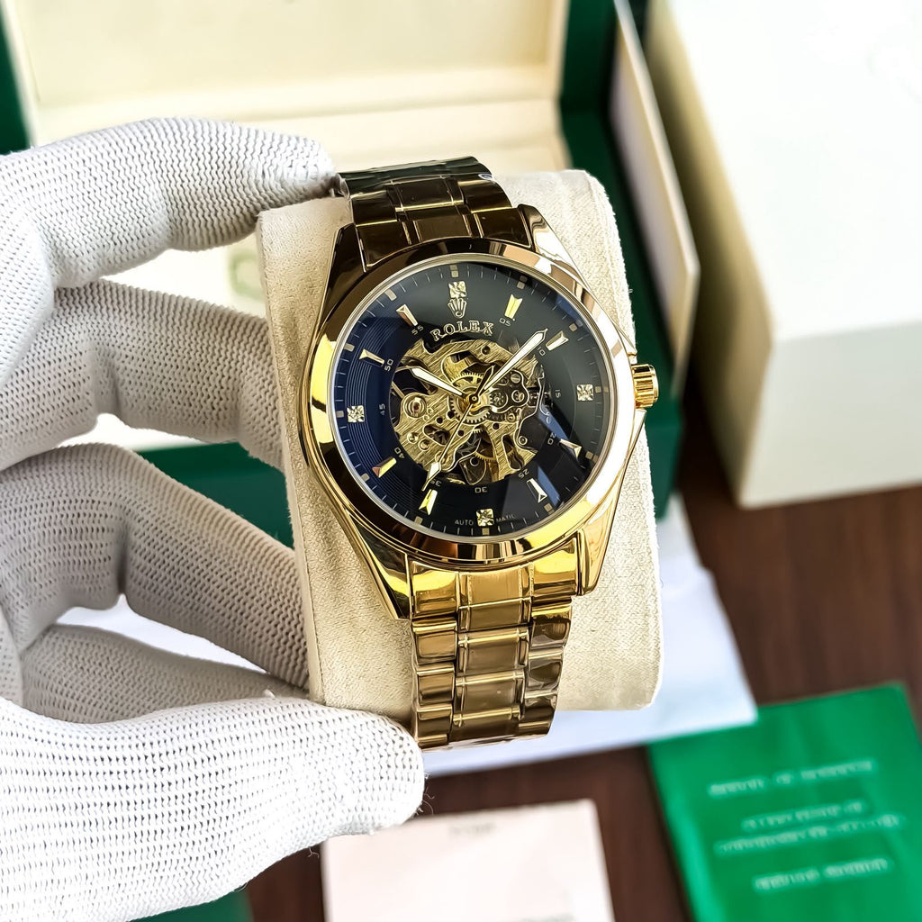 ROLEX CLASSIC GOLD BLACK (AUTOMATIC)