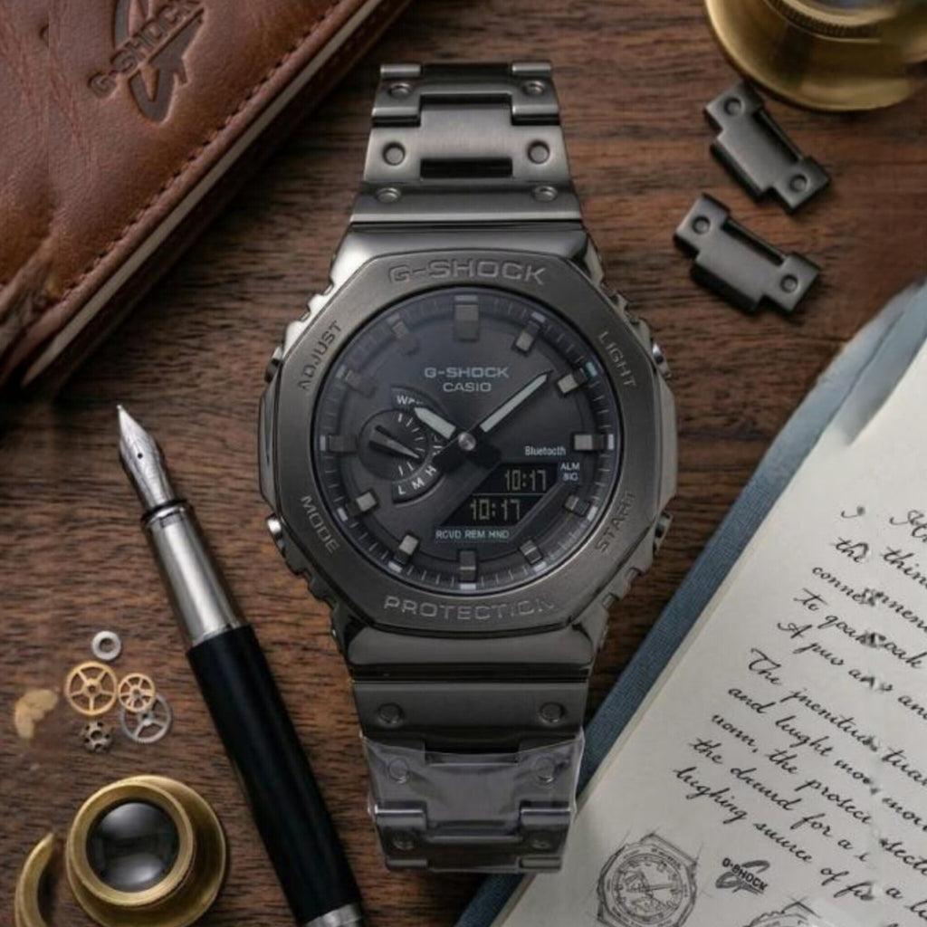 G-SHOCK GMB-2100 METAL WATCH (FULL BLACK) WITH ORIGINAL METAL BOX