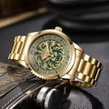 GUESS SIGMA LION WATCH (GOLD GREEN)