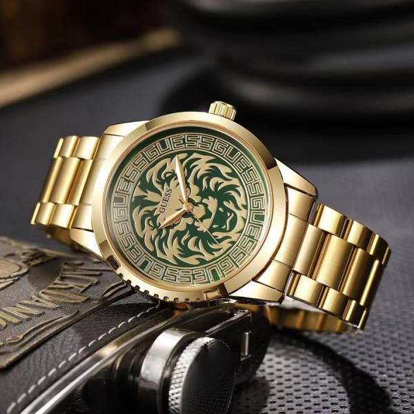 GUESS SIGMA LION WATCH (GOLD GREEN)