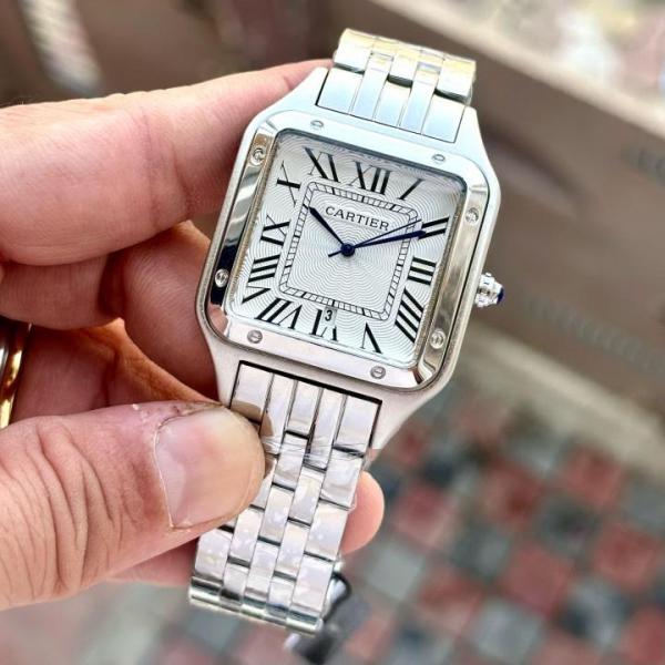 CARTIER SANTOS WHITE SILVER (JAPAN OG MACHINE)