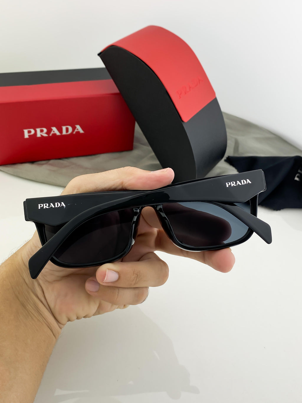 PRADA SUNGLASSES WITH ORIGINAL BOX AND KIT