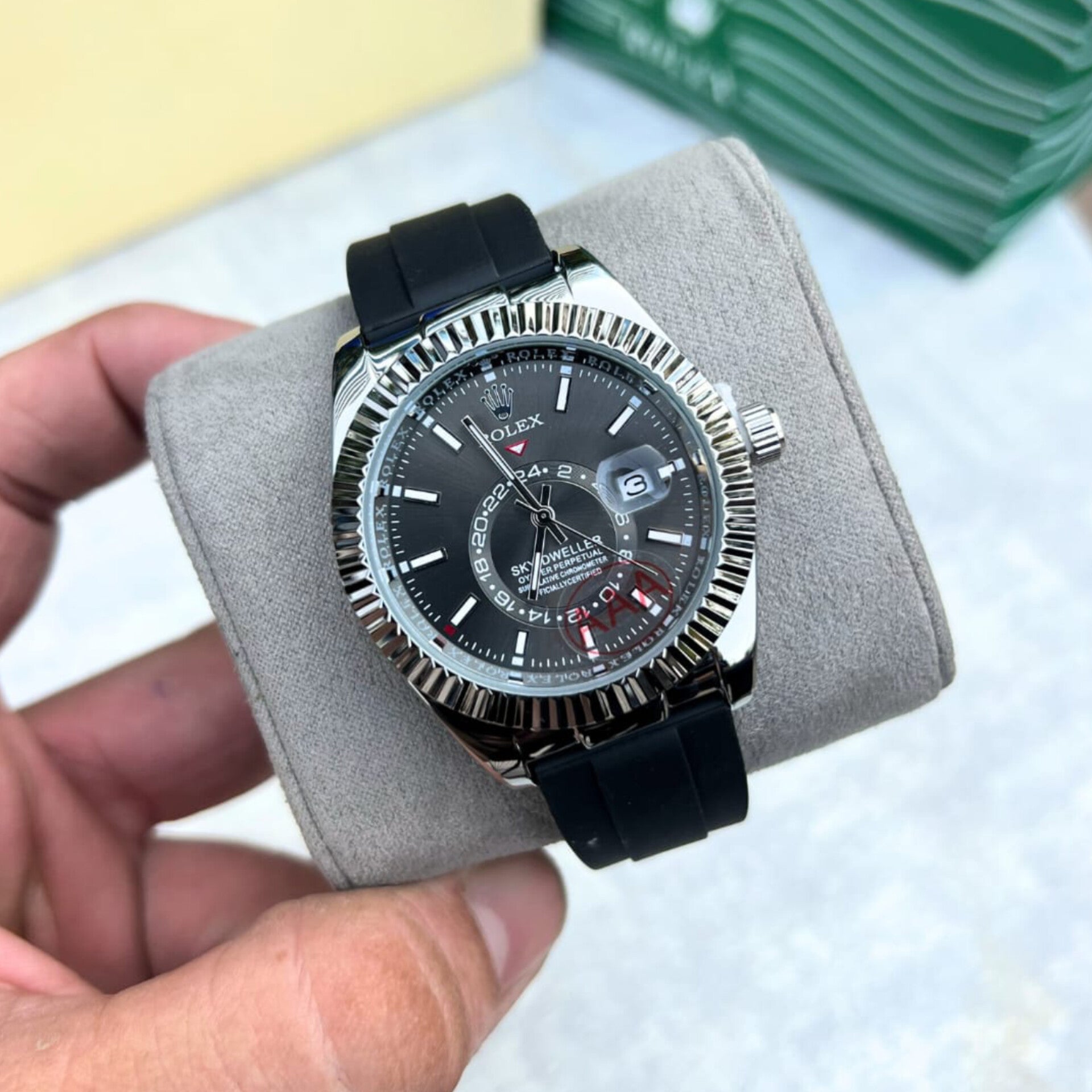 ROLEX SKY DWELLER SILVER BLACK (CELL MODEL)