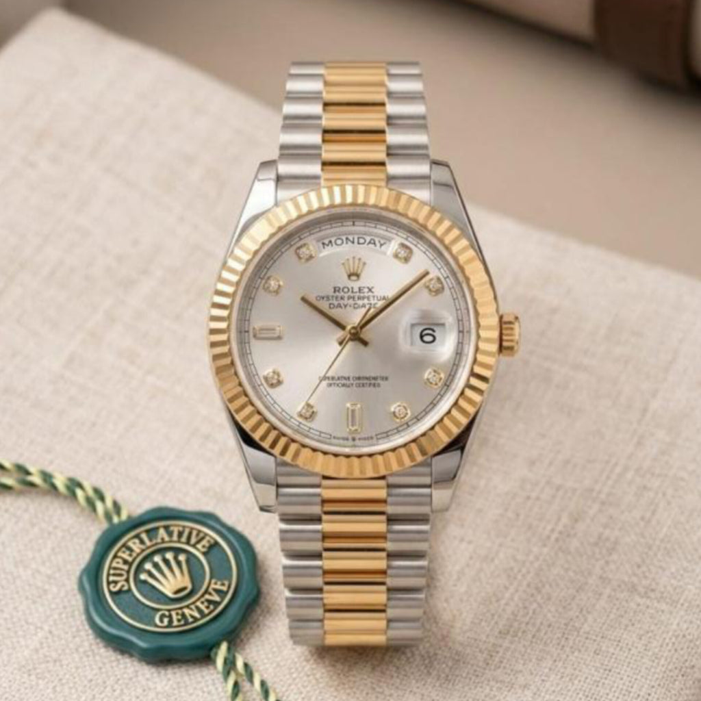 ROLEX DAY DATE DOUBLE TONE WHITE (CELL MODEL)