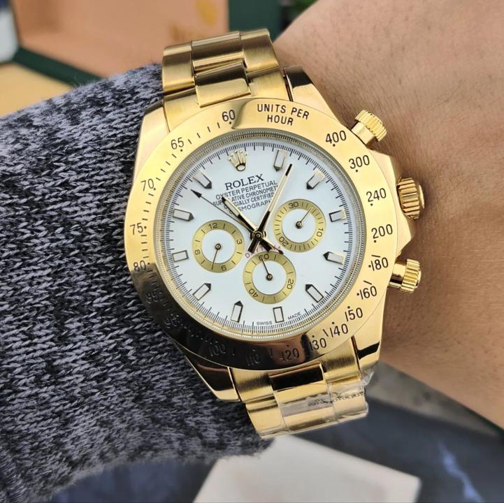 ROLEX DAYTONA GOLD WHITE (AUTOMATIC)
