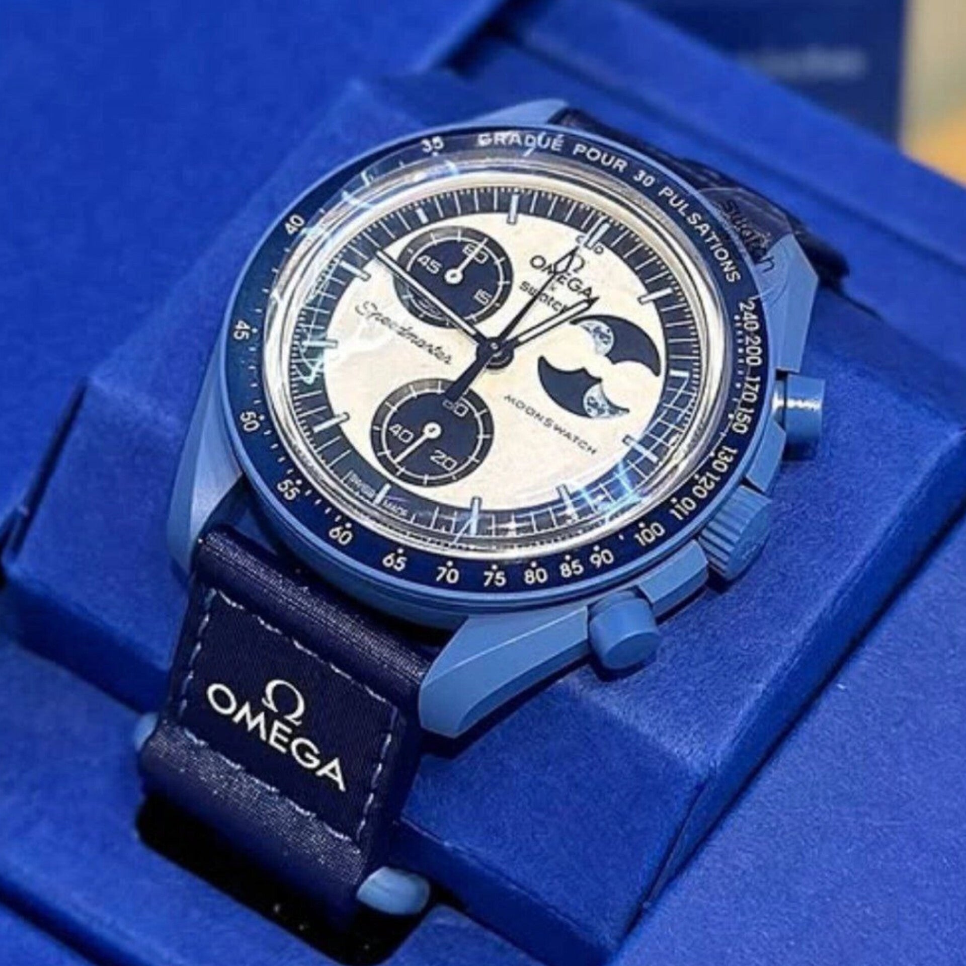 OMEGA MOONSWATCH MISSION TO THE SUPER BLUE MOONPHASE
