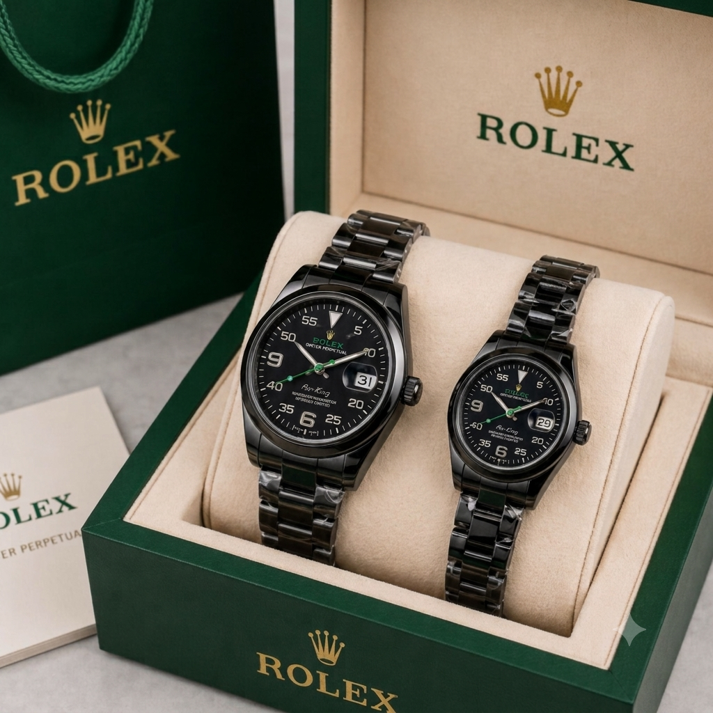 ROLEX AIR-KING BLACK (COUPLE WATCH)