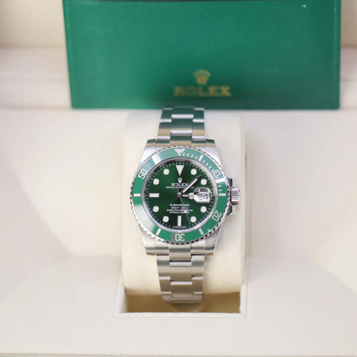 ROLEX SUBMARINER SILVER GREEN (CELL MODEL)