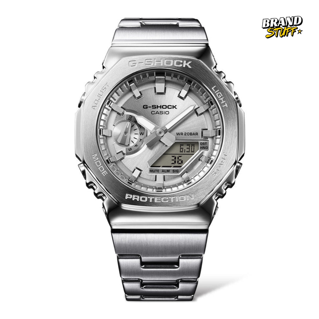 G-SHOCK GM-2110D-3AER METAL WATCH (SILVER) WITH ORIGINAL METAL BOX