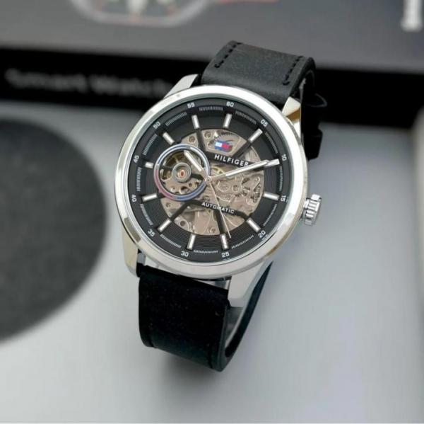 TOMMY HILFIGER SKELETON SILVER BLACK (AUTOMATIC)