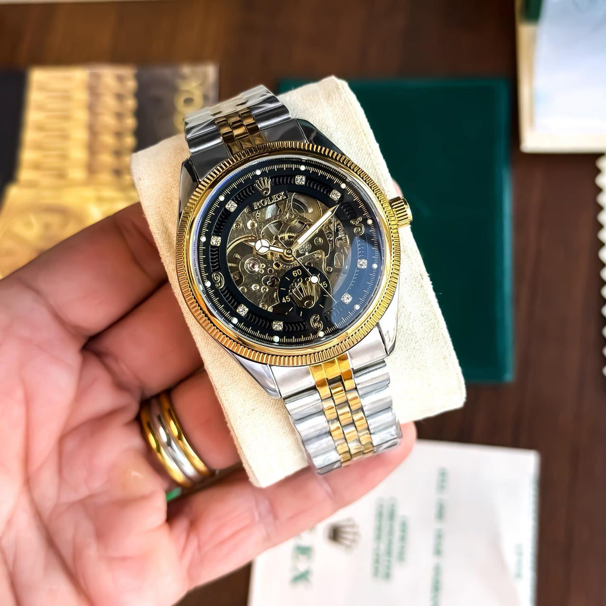ROLEX CLASSIC GOLD BLACK TWO TONE (AUTOMATIC)