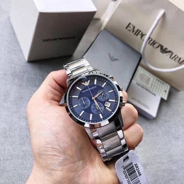EMPORIO ARMANI SILVER BLUE