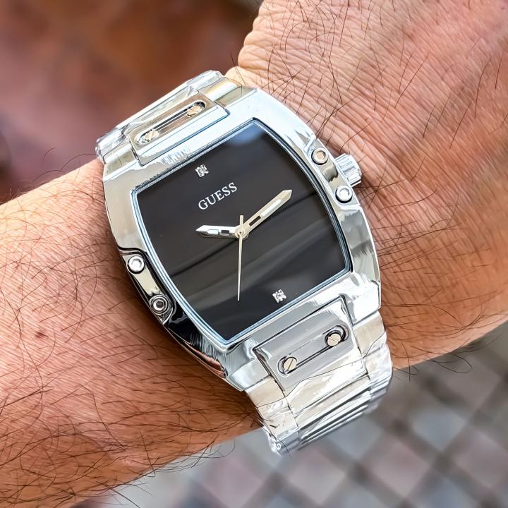 GUESS CLASSIC SQUARE (SILVER BLACK)