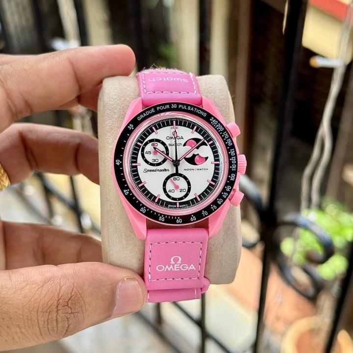 OMEGA MOONSWATCH MISSION TO THE PINK MOONPHASE