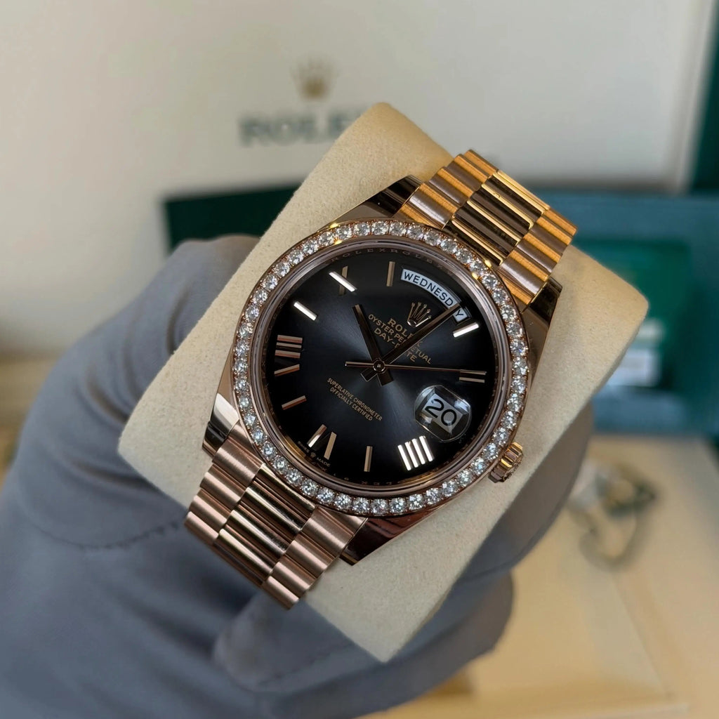 ROLEX DAY DATE CHOCOLATE BLACK DIAMOND (CELL MODEL)