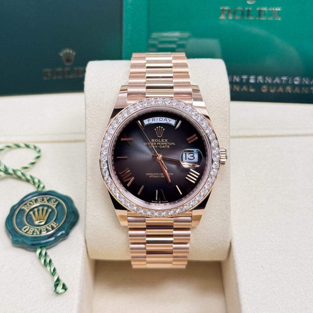 ROLEX DAY DATE CHOCOLATE BLACK DIAMOND (CELL MODEL)