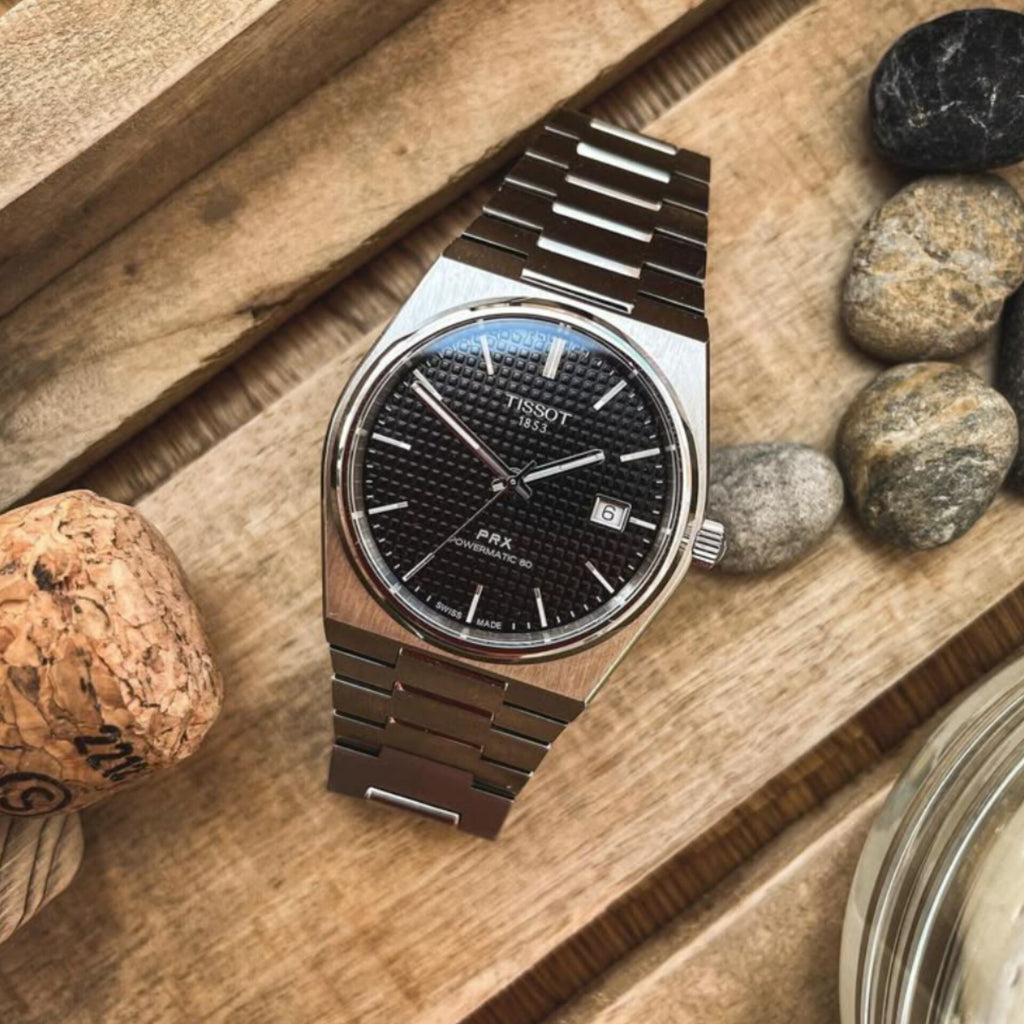 TISSOT PRX POWERMATIC WATCH (SILVER BLACK)