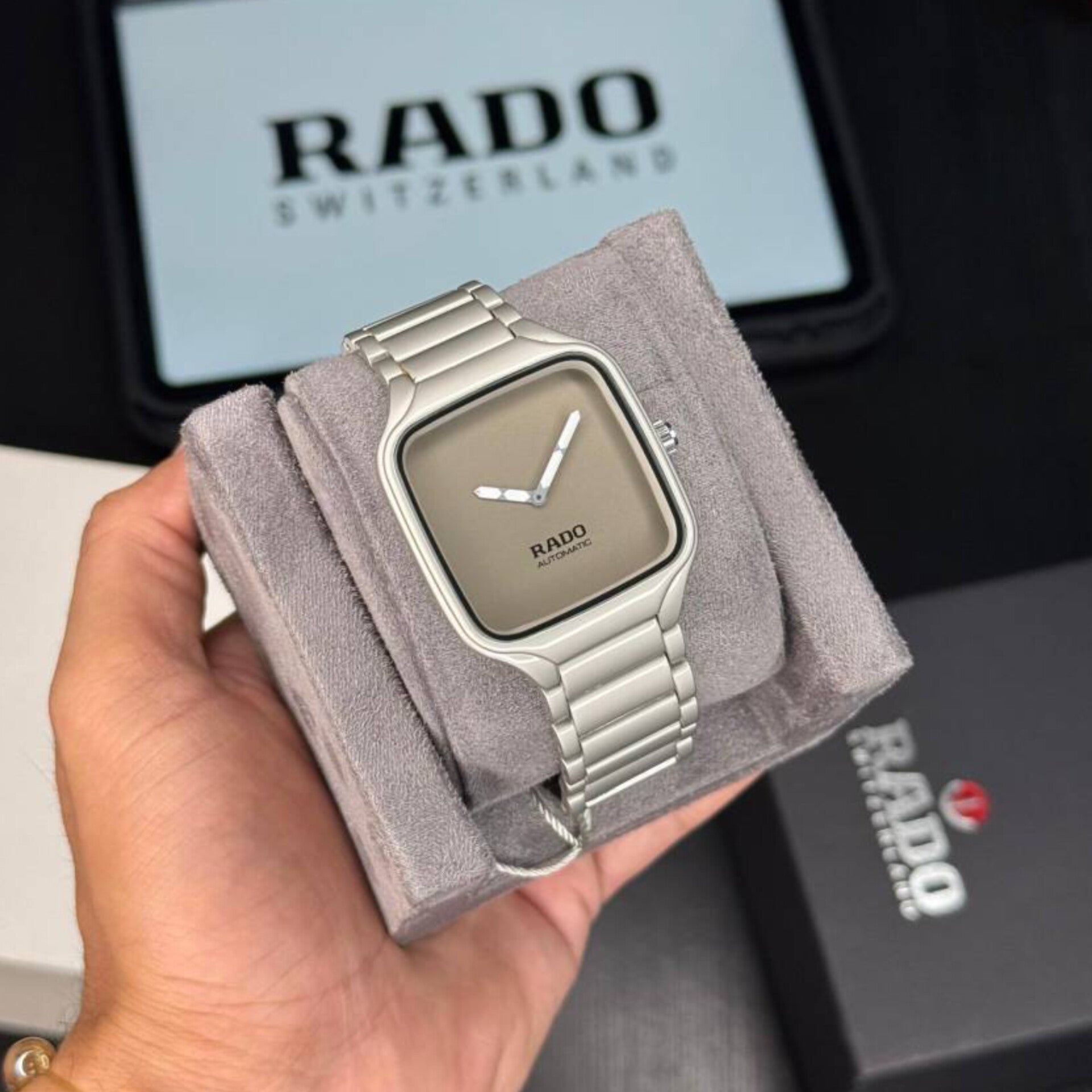 RADO TRUE SQUARE SILVER GREY (CELL MODEL)