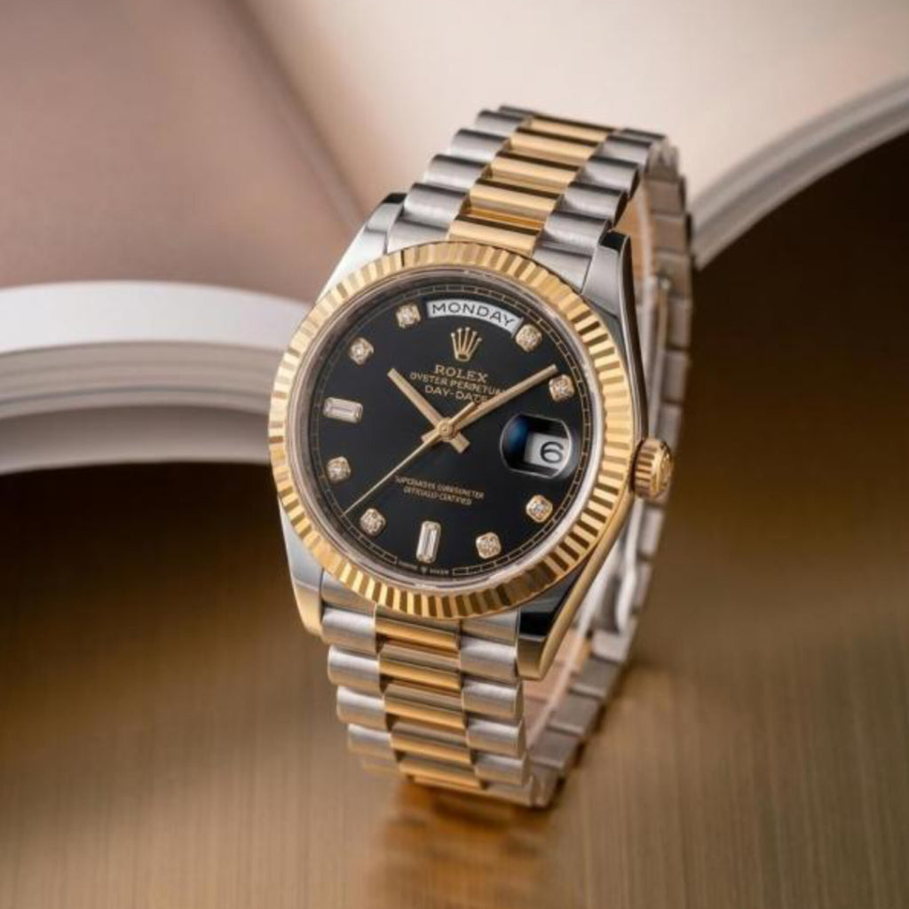 ROLEX DAY DATE DOUBLE TONE BLACK (CELL MODEL)